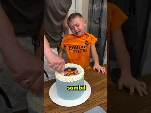 ayah ini bakar kue ulang tahun anaknya! 😤 #shortviral #shorts