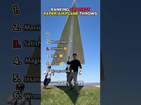 Ranking Craziest Paper Airplane Throws