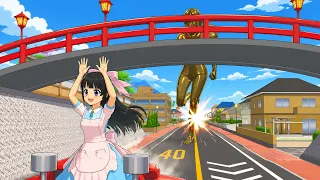 แกล้งผีทองด้วยสะพานศาลเจ้า | SAKURA School simulator