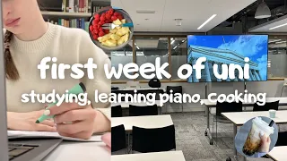 first week at London uni full vlog🇬🇧self-study sessions📚bubble tea🧋learning piano🎹