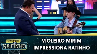 O Ratinho se impressionou com o talento desse violeiro mirim | Programa Do Ratinho
