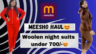 Meesho winter night suit haul 😍 | meesho winter collection 2025