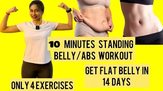 SIMPLE EASY STANDING BELLY / ABS EXERCISE | AT HOME | NO EQUIPMENT | FLAT BELLY | 5 KG IN 1 MONTH |