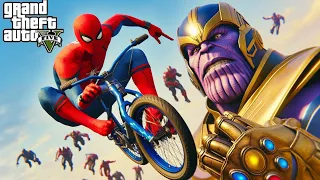 GTA 5 : Spider-Man Vs Thanos Ramp Challenge 😨 #shortsfeed #live #gta #freefire #gta5
