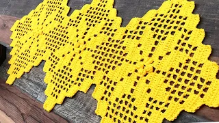 Caminho de Mesa de Crochê/círculoprodutos