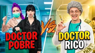 Wednesday y Rumi en el hospital?! Doctor pobre vs rico en caos total