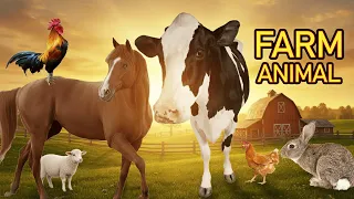 10 ANIMAIS Divertidos de uma FAZENDA - NOME E SONS - Farm Animal