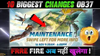 NEW OB37 UPDATE FREE FIRE | WHY GAME NOT OPENING | 16 NOVEMBER 2022 NEW UPDATE | FF MAINTENANCE