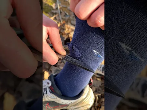 Survival bushcraft skills 🧦🔥