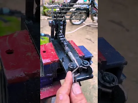 DIY Chain Maker ⛓️ #shortsfeed #diytools  #metalworking #workshophacks