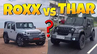 Thar Roxx vs Thar |  दोनों में से कौन सी लें 🔥😱 | thar roxx | 5 door thar roxx | 5 door thar