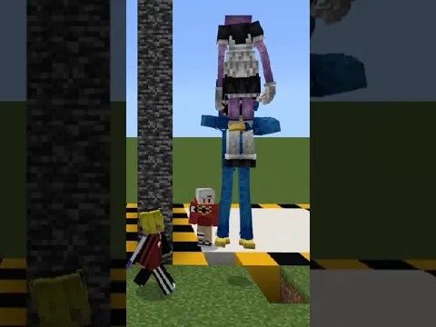 HUGGY WUGGY VS JAX DE DIGITAL CIRCUS  EN MINECRAFT 💀 #minecraft #shorts