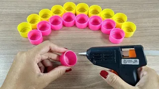 4 IDÉIAS BRILHANTES COM TAMPAS DE GARRAFA PET 💕