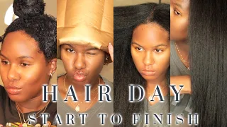 KELSEY'S UPDATED STRAIGHT HAIR ROUTINE 2021!  START TO FINISH(COLOR, CUT, BLOWOUT, ETC)