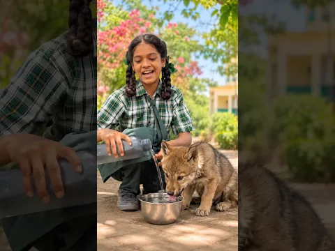 डोली का नया दोस्त भेड़िए का बच्चा #animal #bhediya #emotinal #shorts #tranding #dosti #viral #fun