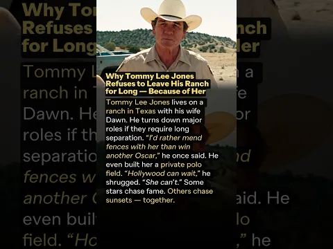 Why Tommy Lee Jones Refuses to Leave His Ranch for Long - Because of Her