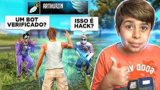 MEU IRMÃOZINHO FINGIU SER BOOT NA MINHA CONTA VERIFICADA! TROLLAGEM!  FREE FIRE