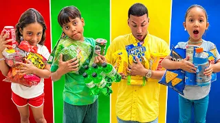 24 HORAS COMIENDO DE UN SOLO COLOR | ALGUIEN ROMPIÓ LAS REGLAS