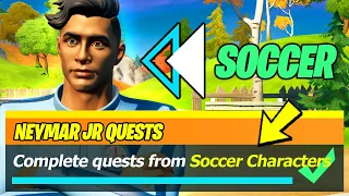 Complete Quests from Soccer characters LOCATIONS & Talk to a Soccer Character - Fortnite