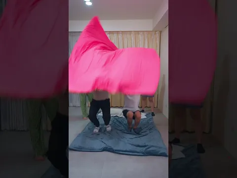 Perfect TEAM blanket cover challenge!🛏️💤🥳🤣✨
