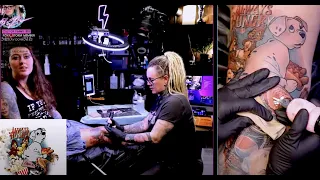 🔴 Live Tattooing @Gangstahlove for 10 hours straight!!!💘 Disney/PepsiMax/Popcorn on the MOVIE LEG