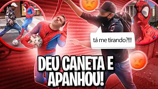 Homem Aranha APANHOU por dar Caneta! (IGNORANTE NÃO SABE BRINCAR ME BATEU!!!)