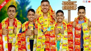 500K Subscribers Celebration With Masala Yippee Noodles | Traditional Gravy Maggi Cooking In Village