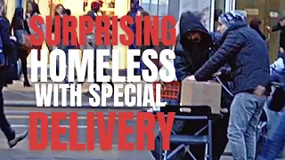 Homeless Man Got Surprised by Special Delivery ❤  #kindness #youtubeshorts
