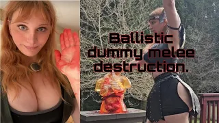 Valkyrie Destroys Ballistic Dummy with Melee weapons.