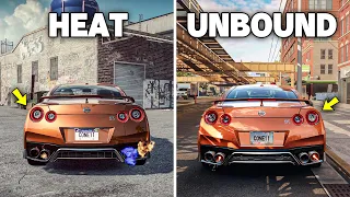 Side by Side Comparison - NFS UNBOUND vs NFS HEAT (WHICH IS BEST?) | Nissan GT-R