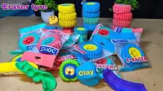Making eraser tyre clay | घर पर रबड़ clay कैसे बनाएं 🤔 eraser clay ✅