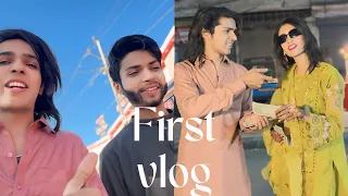 Our first vlog Tariq & Ayaan vines | aj papa se gale milen | dost ko eidi bati