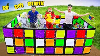 Hà Sam Làm Bể Bơi RUBIK 3X3 Khổng Lồ Tắm Cực Mát