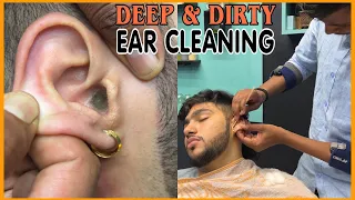 {ASMR} Dirtiest Deep Ear Cleaning Wax Removal and Head Massage by VIKRAM💈#asmr