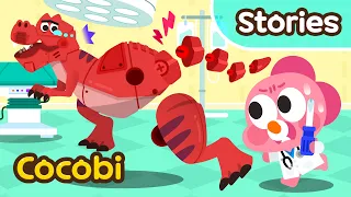 Fix the Broken T-Rex Toy!🏥🦖🩺Toy Hospital Play | Dinosaur Songs | Cocobi