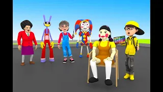 Squid Game Is facial makeup good or bad 5 challenges _ Scary Teacher 3D