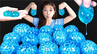 신기한 블루 개구리알 오호 먹방 EDIBLE BLUE FROG EGGS MUKBANG