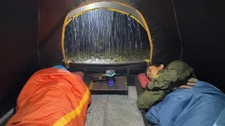⚡️NOT SOLO CAMPING • CAMPING IN HEAVY RAIN, FLOOD AND THUNDERSTORM‼️