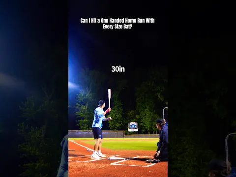 Can I Hit a One Handed Home Run With Every Size Bat? #shorts