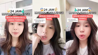 24 JAM MAKAN SESUAI BAJU PAPA MAMA ADIK PACAR TEMEN-TEMEN TIKTOKERS LAIN !