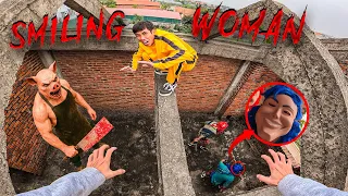 SMILING WOMAN REAL LIFE ESCAPE 71.0 | Horror Parkour Pov Short | Bubbles 3Run