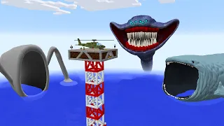 SURVIVING FROM EL GRAN MAJA, THE BLOOP AND SEA EATER in Minecraft Part 3 - Gameplay