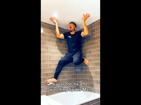 9 YEAR OLD ME AFTER WATCHING SPIDER-MAN 👀🤘🏽🕷 #Shorts