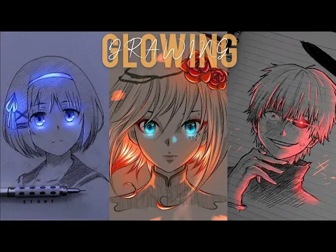 Glow drawing! Tutorial in one minute #LuminousArt #glow#art #shorts