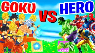 50 BOSS GOKU vs 50 BOSS AVENGERS ! Evènement Fortnite Dragon Ball