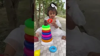 Baby perfection in stacking ring toys 🧸 🌈👌😎
