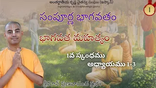 భాగవత మహత్యం (1వ స్కంధము అధ్యాయము 1-3) || సంపూర్ణ భాగవతం || శ్రీమాన్ ప్రణవానంద ప్రభు