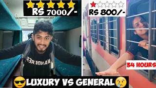 😱Kashmir Travel Challenge in AC Vs Sleeper Class Train🫢Chennai To kashmir😰 Part 1