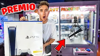 ASI FUE como GANE una PS5 en una MÁQUINA DE GANCHO!! **no me lo creo**