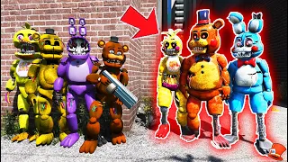 Can All WITHERED Animatronics BEAT All NIGHTMARE TOY Animatronics? (GTA 5 Mods FNAF RedHatter)